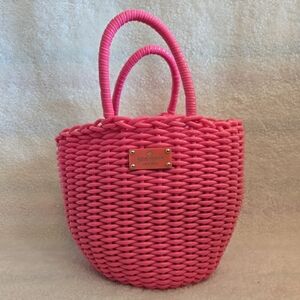 Kate Spade Pink Woven Vinyl Handbag